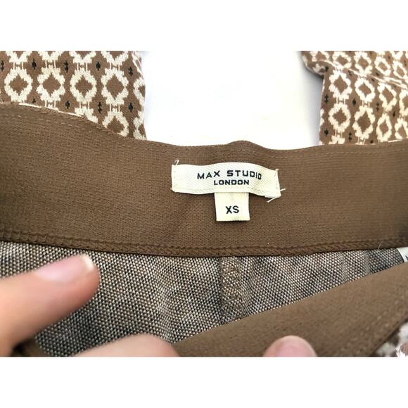 Max Studio Geo Print Wide-Leg Pants – Mid Rise, Full Length (Women’s XS) - Picture 2 of 9